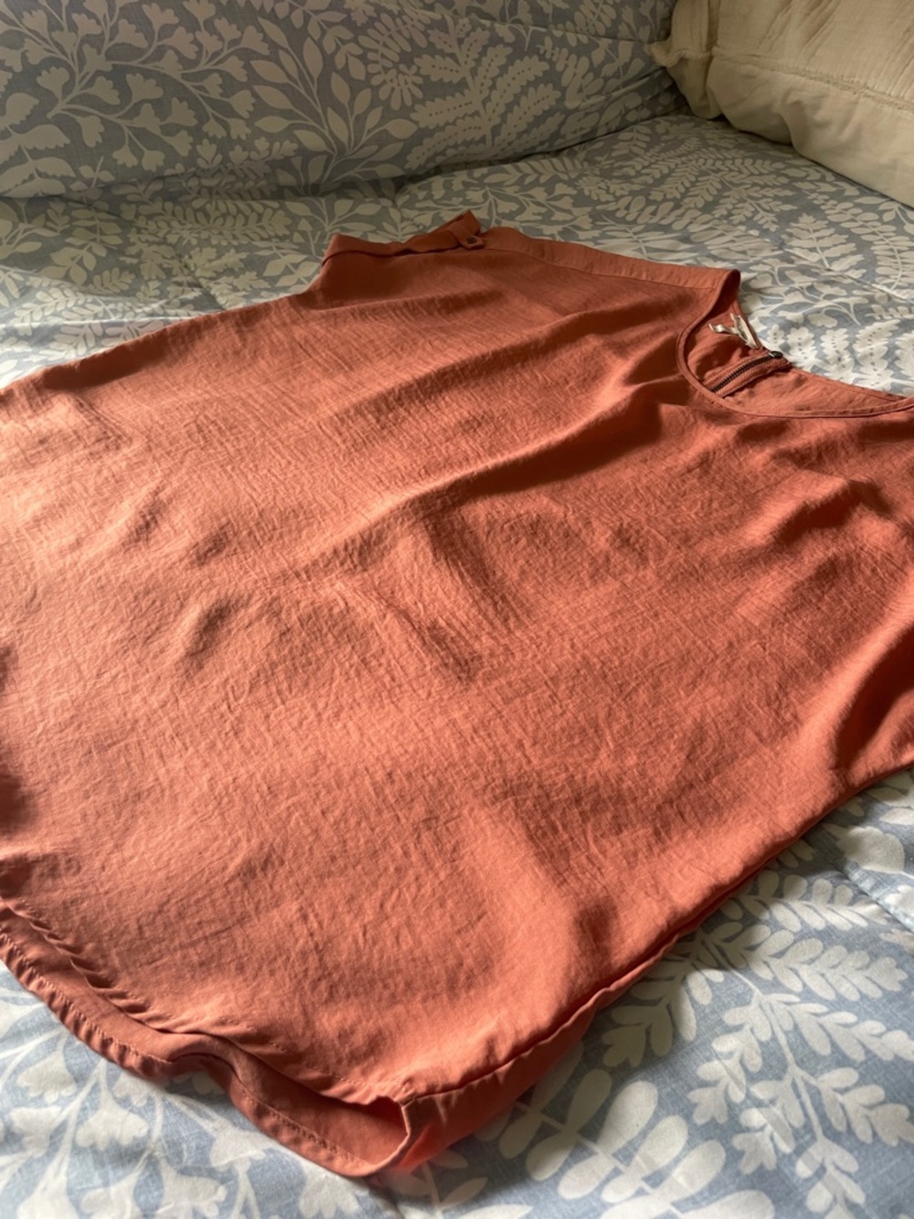 Maurices Burnt Orange Short-Sleeve Blouse - Picture 6 of 8